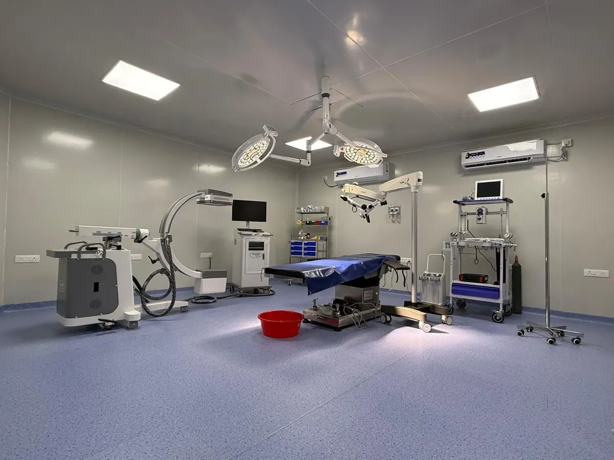 Main Operation Theatre with C-arm at Mahika Multispeciality Hospital, Guntur